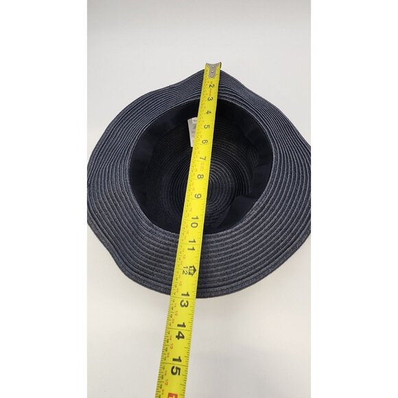 Madewell Packable Fedora Straw Hat Navy M/L - Picture 10 of 12